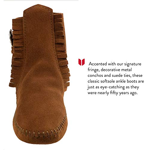 Minnetonka Women's Two Button Soft Leather Sole Ankle Boot3