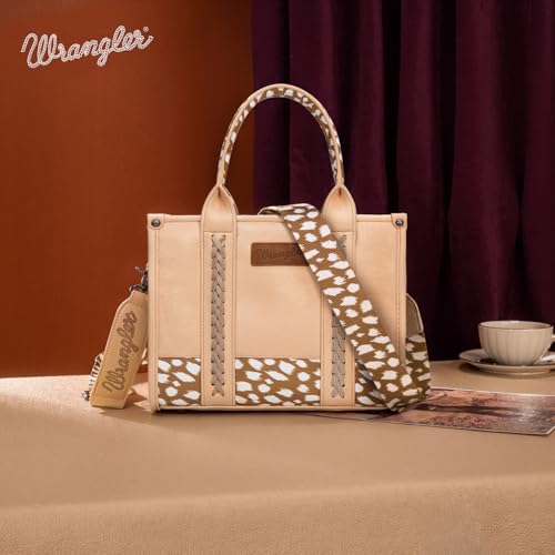 Image of Montana West x Wrangler Tote Bag for Women Western Cow Print Purse Designer Top Handle Handbags