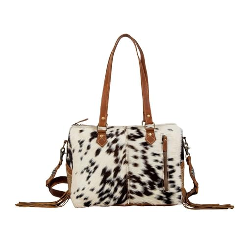 Myra Bags Laredo Cowhide Purse - Concealed Carry Cow Print Purse for Women, Western Purses, Western Gifts, Crossbody Purse3