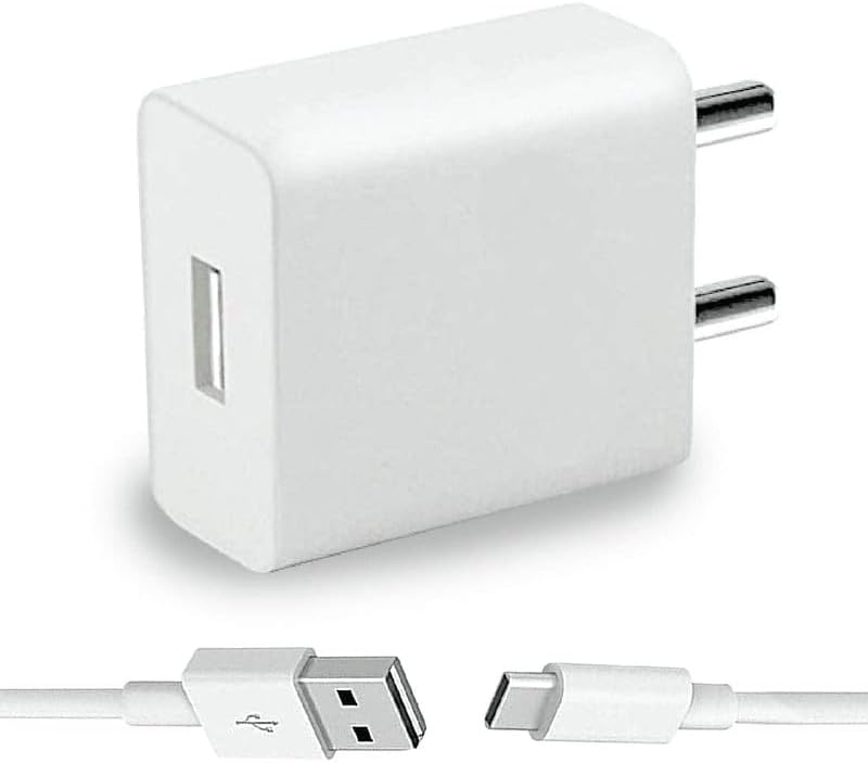 50W Charger for Op-po A16 Original QC Adapter Type C 3.0A High Speed Fast Turbo Charge QC 3.0 Smart SinglePort with 1m Type-C Charging & Sync Cable (White, 50W,SF-76)