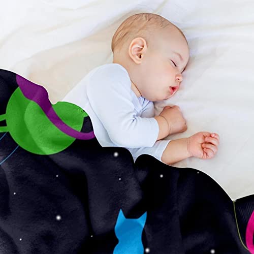 Couverture douce confortable chat espace microfibre lit voyage - 7