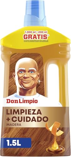 Don Limpio Madera Friegasuelos Líquido 1.5 l Con Aceite De Cáscara De Naranja PH Seguro En Suelos De Madera
