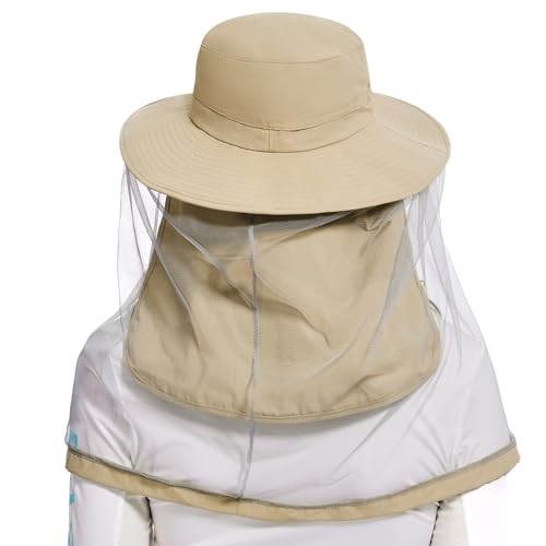 Image of BASSDASH Unisex UPF 50+ Mosquito Net Hat with Neck Flap FH17