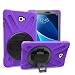 Galaxy Tab A 10.1 P580 2016 Case, KIQ Shockproof Heavy Duty Military Full-Body Protection Kickstand Screen Protector for Samsung Galaxy A 10.1 with S-Pen 2016 SM-P580 & SM-P585 (Shield Purple)