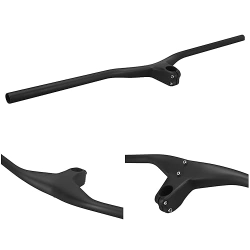 740mm bike handlebars MTB carbon fiber handlebars integrated stem handlebar 1-1/8" Sweep Angle 7 degree mountain bike handlebars 90mm 70/72/74/76/78/80cm