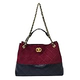 Oversized Chain-Handle Tote Bag, Shoulder Bag with Underarm Carry Option, Fashion Handbag