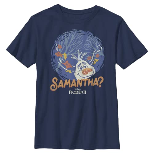 T-shirt Frozen 2 Disney pour garçon en coton col rond uni Smantha