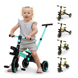 Mobiclinic® Kids, Triciclo 5 en 1, Chase, Evolutivo, 1-5 Años, Manillar y Asiento Ajustables, Ultraligero, Bicicleta de Equilibrio, Fácil Montaje, Ruedas Antipinchazos, hasta 25 kg, Portabotellas