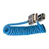 KONDOR BLUE | Micro HDMI (Type D) to Full HDMI (Type A) 2.0 Coiled Cable 12-24 Braided | 4K 60Hz 18Gbps HDR, 3D, Reinforced | for On-Camera Monitors & Recorders + More | Blue