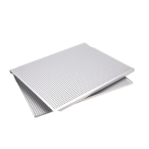 Genérico Molde rectangular de aluminio for pastelería, tamaño grande, con agujeros, plato for Pizza fugas, soporte for enfriar galletas, utensilios for hornear DIY(Thin 60cm 37cm)