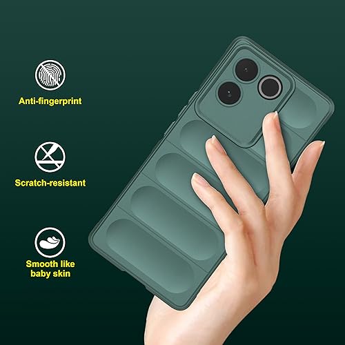 Image of Amazon Basics Back Case Cover for Vivo T2 Pro 5G (Silicone Dark Green)