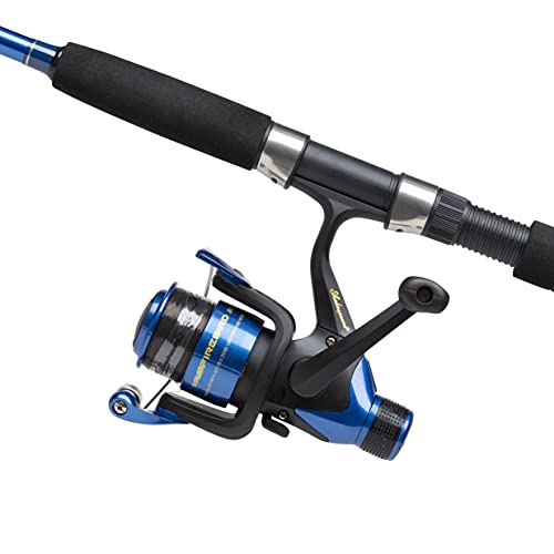 Shakespeare Firebird Spinning Combo, Fishing Rod and Reel Combo, Pre-spooled with Line, Ready to Fish in Saltwater or Freshwater, Predator Fishing,Pike/Perch/Zander, Blue / Black, 2.10m | 10-25g - 2