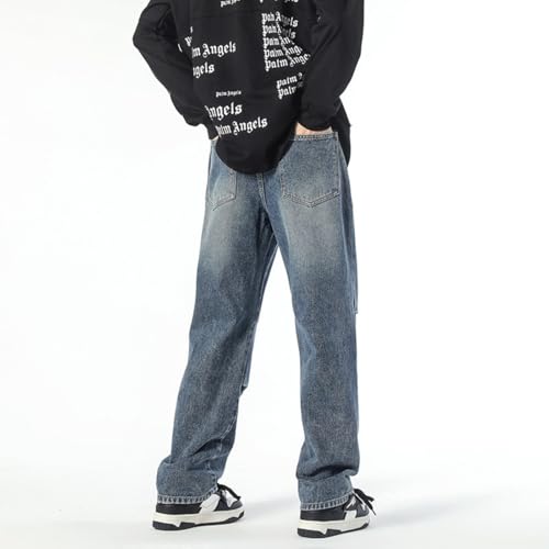 Jeans Pants Trouser Denim Spring and Autumn High Street Casual Loose Retro Drawstring Classic Paratrooper4