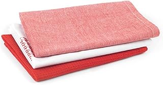 Progress MFPRO10891R Practical Tea Towels, Set of Three, Red