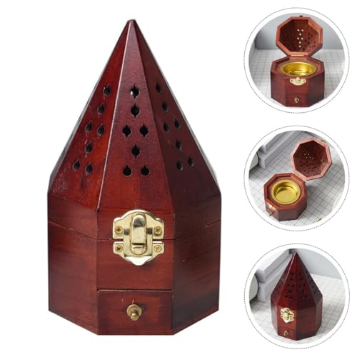 Support Décoratif pour Brûleur de Parfum en Pin Massif Artisanal