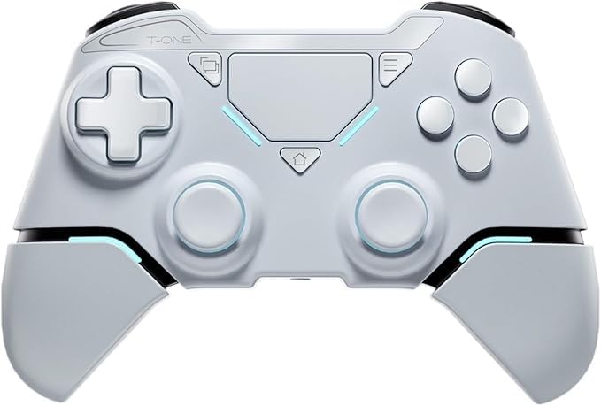 Wireless Gamepad Remote Controller Compatible with PS4 Console/Pro/Slim, Bluetooth Controller Wireless Gaming and PC has 6 Axis motion sensor, Dual Vibration Motor, Audio Jack (White PRO)-image-16