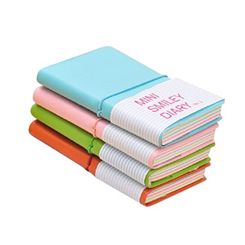 NUOBESTY Juego De 4 Blocs De Notas Prácticos Con Funda De Cuero Compactos Y Portátiles Para Oficina Escuela Estudiantes Profesores Color Aleatorio