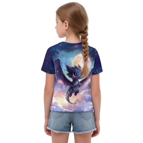 DISNIMO Girls Casual Clothes Short-Sleeve T-Shirt Tie Knot Front Tunic Tee Tops2