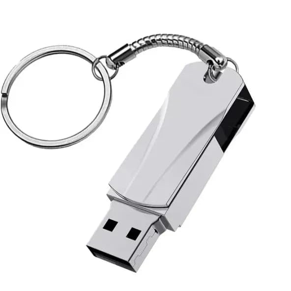  Chiavetta USB 3.0 ad alta velocità da 512 GB, impermeabile, per trasferimenti rapidi di file, durevole chiavetta per foto, video e documenti, ideale per studenti e professionisti, colore argento, 512