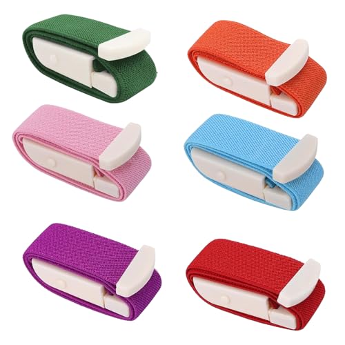 6 Stück Stauschlauch Blutabnahme,Stauschlauch,Venenstauer,Blutabnahme Set,Hochflexibel Tourniquet Mit Schneller Verschluss,Medical Nurse Tourniquet Für Camping,Wandern,Outdoor Sport (6 Farben)