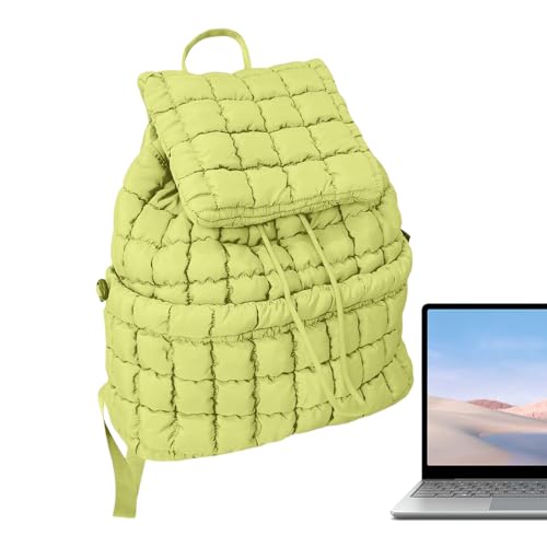 Sac à dos matelassé casual léger en nylon style puffy pour livre