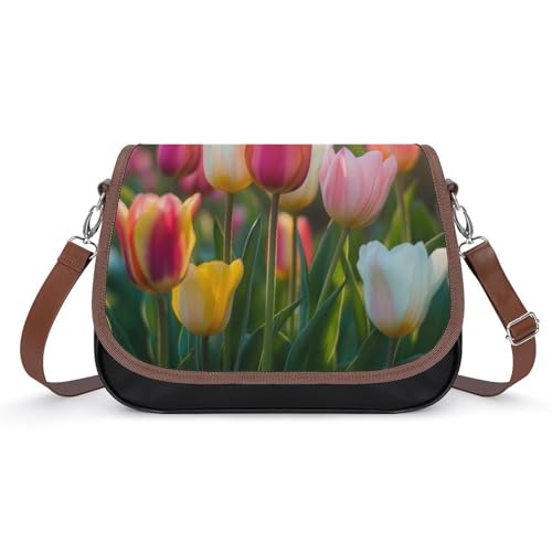 Sac à main pour femmes tulipes en cuir imperméable chic