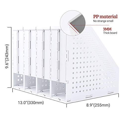 Lemical Freely Expanding File Folder Organizer Thicken Sturdy File Holder No Assembly File Boxes Collapsible File Organiser Desktop File Storage File Rack File Cabinet Desk Document Box Organizer #TOP1