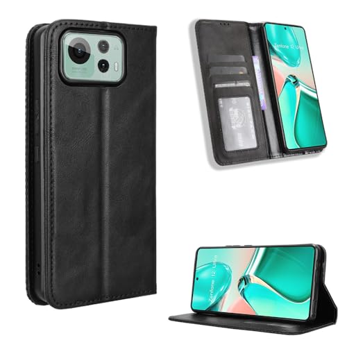 For ASUS Zenfone 12 Ultra 5G �P�[�X �蒠�^ �J�o�[ ���z�^ �yHNWEIWEI�z�J�[�h�|�P�b�g�t�� ���� PU���U�[ ��G�肪�ǂ� �}�O�l�b�g�J�� �����h�~ �Ռ��z�� �ϖ��C 360�x�ی� �X�^���h�@�\�t�� �}�O�l�b�g�� �J�[