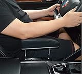 Car Elbow Support Pads Car Central Adjustable Height Comfort Armrest Rest Pads for General Seat Gap Car Driver,Black2
