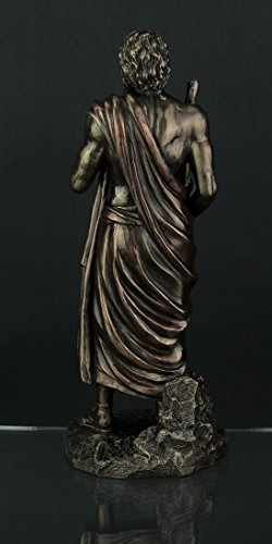 Estatua de Bronce Asclepio Dios Griego de la Medicina miniatura 3