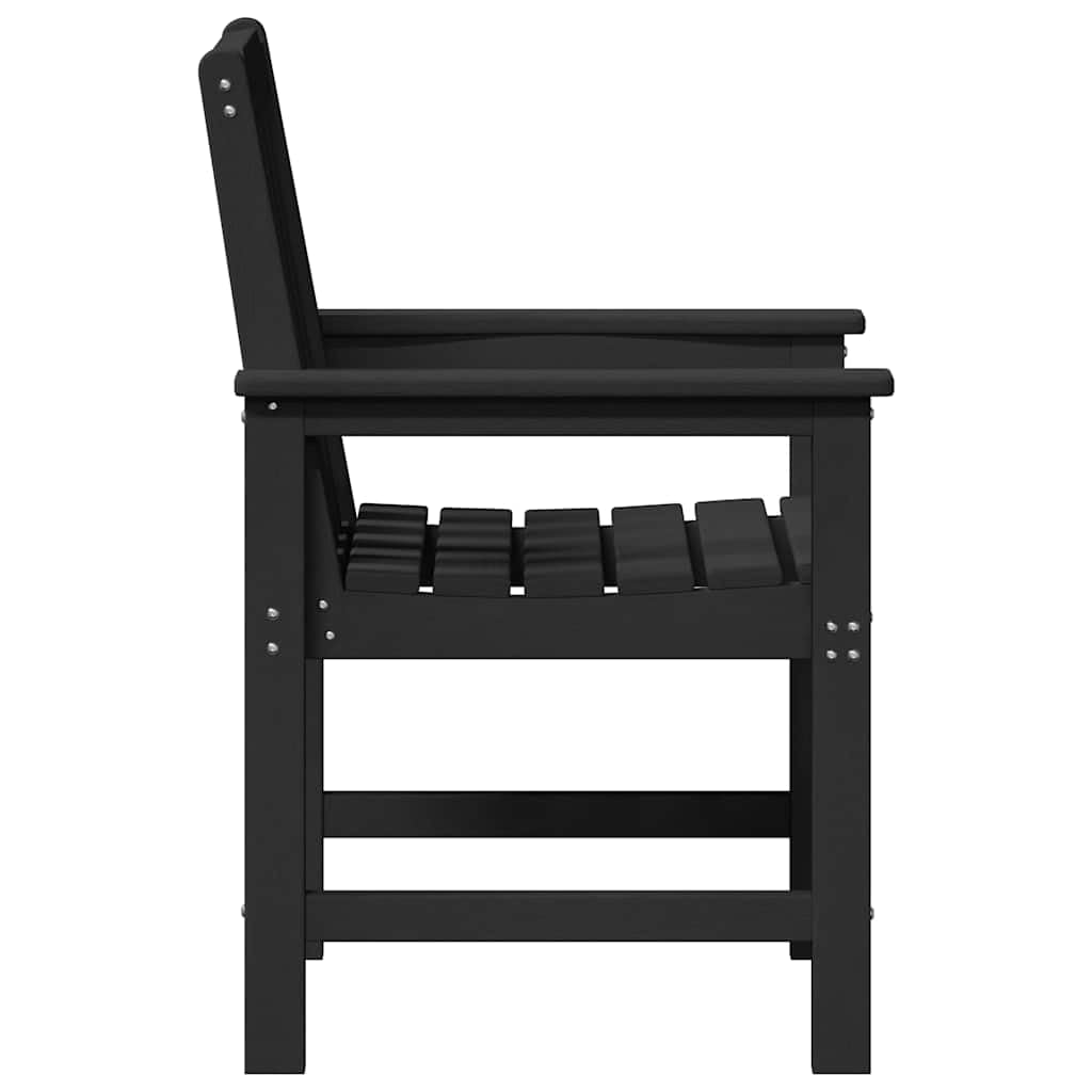 Krzesło Ogrodowe 4 szt Czarny 65,5 x 59 x 88 cm Polietylen Nowoczesny Fotel Tarasowy Wodoodporny Ergonomiczny Design na Zewnątrz