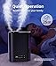 BREEZOME 6L Humidifiers for Bedroom Large Room & Essential Oil Diffuser, Ultrasonic Top Fill Cool Mist Humidifiers for Baby, Plants, Nursery Last up to 60 Hours, Smart Humidistat Control, Quiet, Black