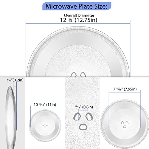 Microwave Plate Replacement For Ge Wb49X10129 Microwave Glass Turntable 12 3/4 Inch #TOP3