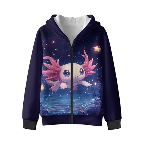 Cute Hoodie for Girls Zip Up Sweatshirts for Teen Girls Winter Jackets for School Kawaii Clothes with Pockets 6-164