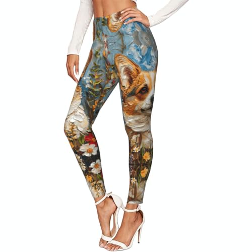 Leggings de compresión suave elásticos ropa de gimnasio mujer pantalones deportivos flores