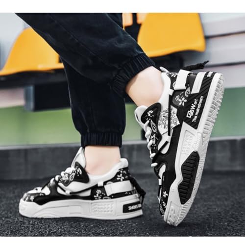 Men's Fashion Street - Style Colorblock Skateboard Shoes - Comfortable Non - Slip Lace - ups, Ideal for Casual Outdoor Walking in Spring & Summer4
