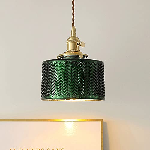 Luz colgante verde oscuro para iluminar mesas de comedor 3