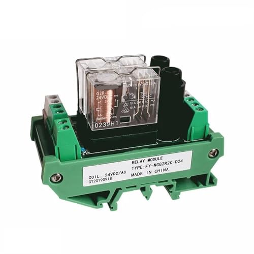 Module relais PLC NGG2R 2 canaux 12V 24V fusible SPDT 1NO1NC
