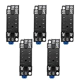 Baomain DYF08A DIN Rail Mount 8 Terminals Relay Socket Base for MY2NJ HH52P H3Y 5 PCS
