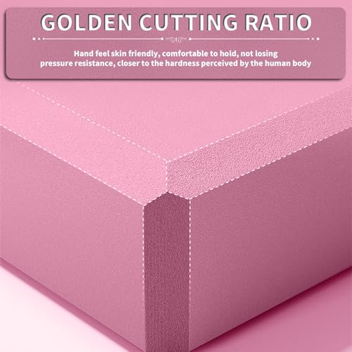 Yoga Blocks 2 Pcs, 9\"x6\"x3\" Yoga Brick Foam Blocks EVA Foam Block Props Accessories for Pilates Stretching and Meditation (Pink, Large)
