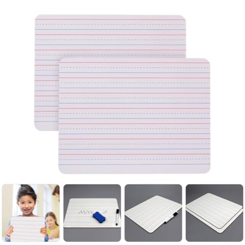 Pizarra pequeña de doble cara beige: pack de dos piezas de madera ligera para notas 7