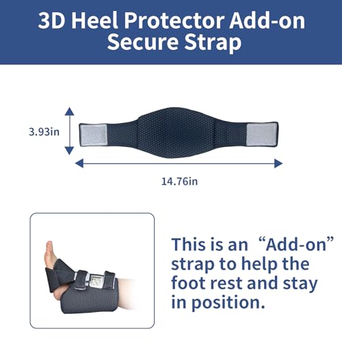 Image of Secure Strap Add-On, Compatible with 3D Compact Heel Protectors, Foot Cushion for Pressure Relief and Comfort(Navy Blue Secure Strap 2 pcs)