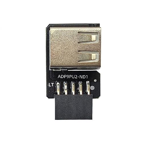 USB 2.0 フロントパネルソケット 9 ピンからタイプ A ポート 9 ピンヘッダーオス拡張アダプタマザーボードアダプタ