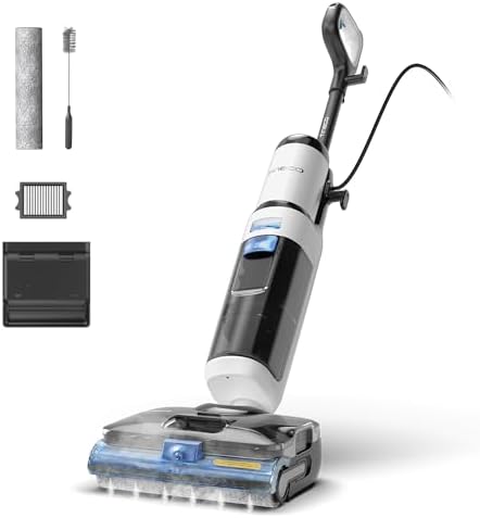 Tineco Floor ONE S6 Stretch Steam Nass Trockensauger 160 °C BoostSteam | DualBlock Anti-Verwicklungsdesign,FlashDry Selbstreinigung，180° Lay-flat Dampfreiniger mit 8,3 m Kabel Bode