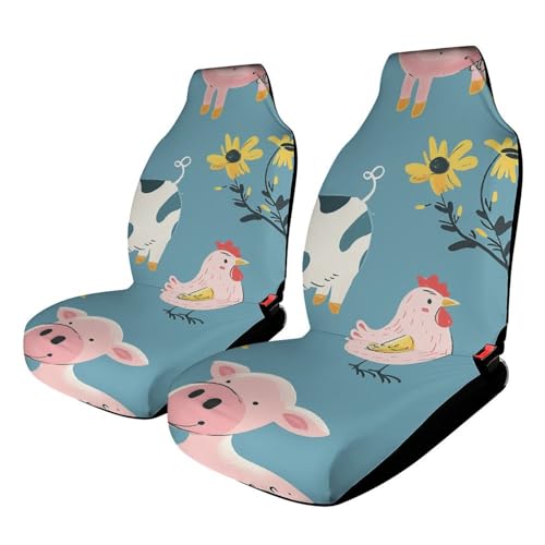Housse de siège de voiture universelle au motif imprimé de la ferme et haute résistance