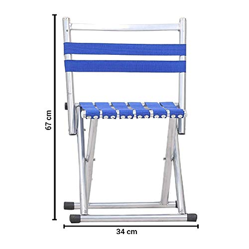 Image of AARKRI SALES Portable Folding Stool - Heavy Duty Outdoor Chair for Camping, Hiking, Fishing, Picnic - Collapsible Mini Travel and Garden Seat