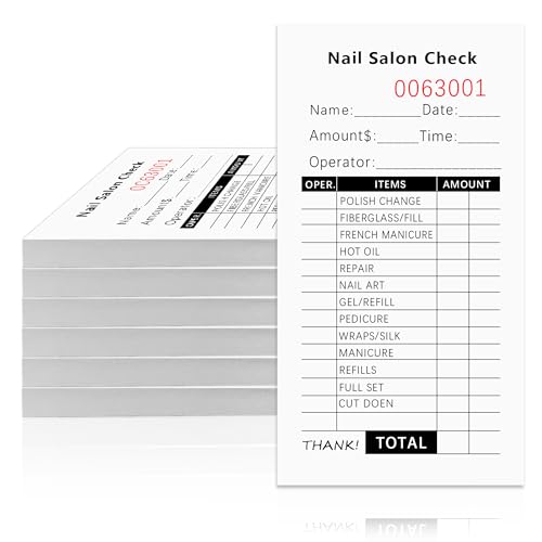 Cuadernos de venta de salón de uñas compactos con 12 blocs de notas para peluquería