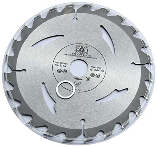 Inter-Craft Lame de scie circulaire de qualité supérieure 160 mm pour bois 160 x 20 mm 24 dents Cover