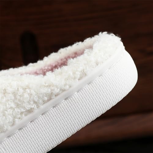 Flower Slippers Women Cute House Slipper Fuzzy Plush Cute Patterned Cotton Slip On Memory Foam Winter Indoor Warm Soft Bedroom Shoes2