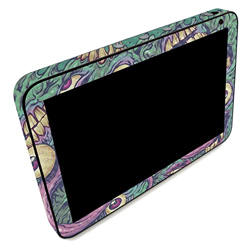 Image of MightySkins Carbon Fiber Skin Compatible with Amazon Echo Show 8 (Gen 2) - Eyes and Teeth | Protective, Durable Textured Carbon Fiber Finish | Easy to Apply | Made in The USA